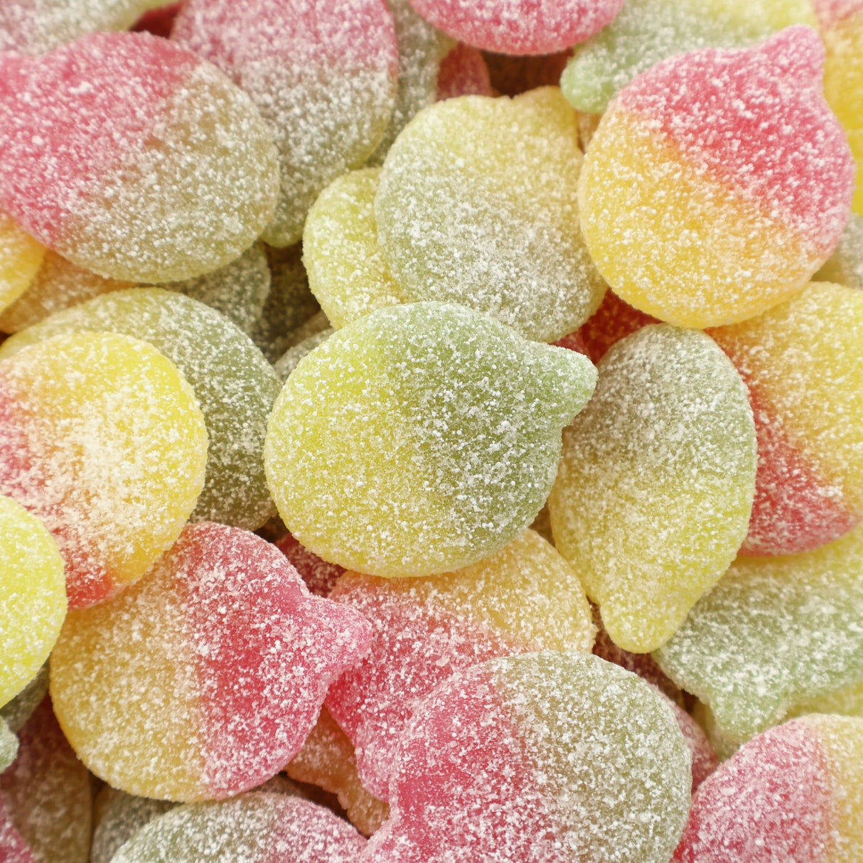 Saure Bonbons mit blauer Zunge