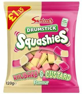 Squashies Rhubarbe et Crème anglaise 12x120g