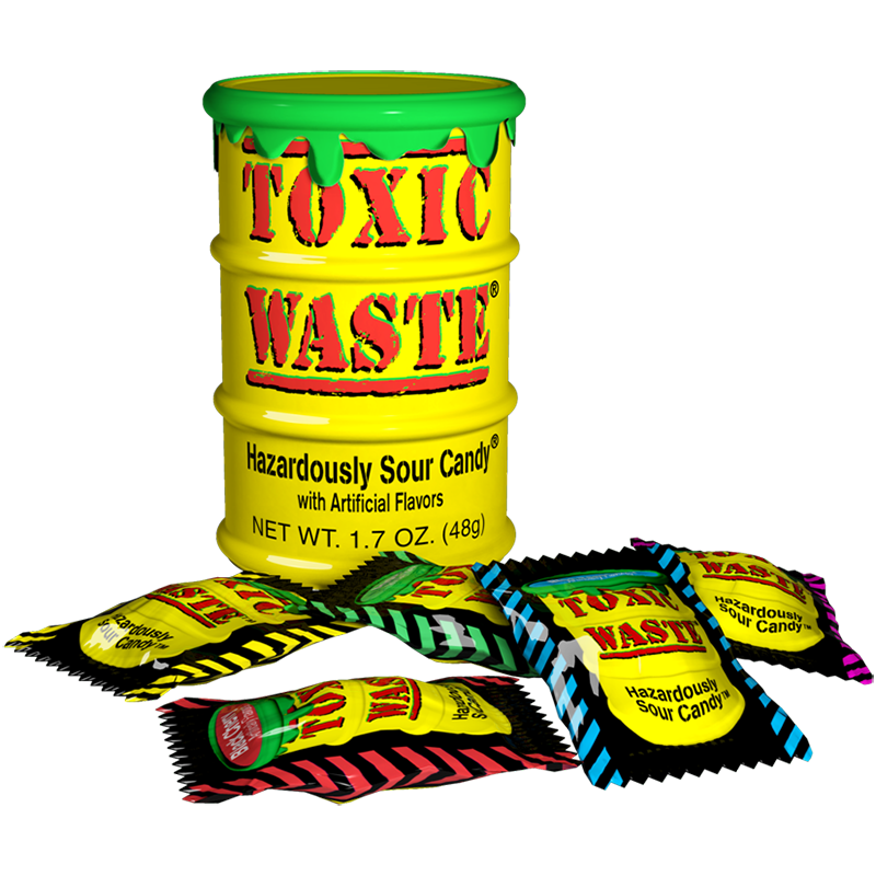 Toxic Waste Gelbe Saure Bonbons, 42 g