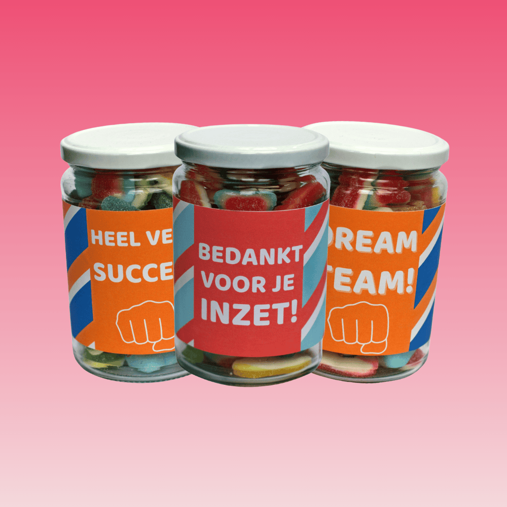 Snoeppot cadeau voor collega's | Uniek & lekker cadeau voor collega's