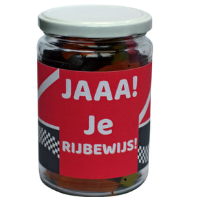 Snoeppot rijbewijs gehaald