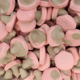 Saure Bonbons mit blauer Zunge