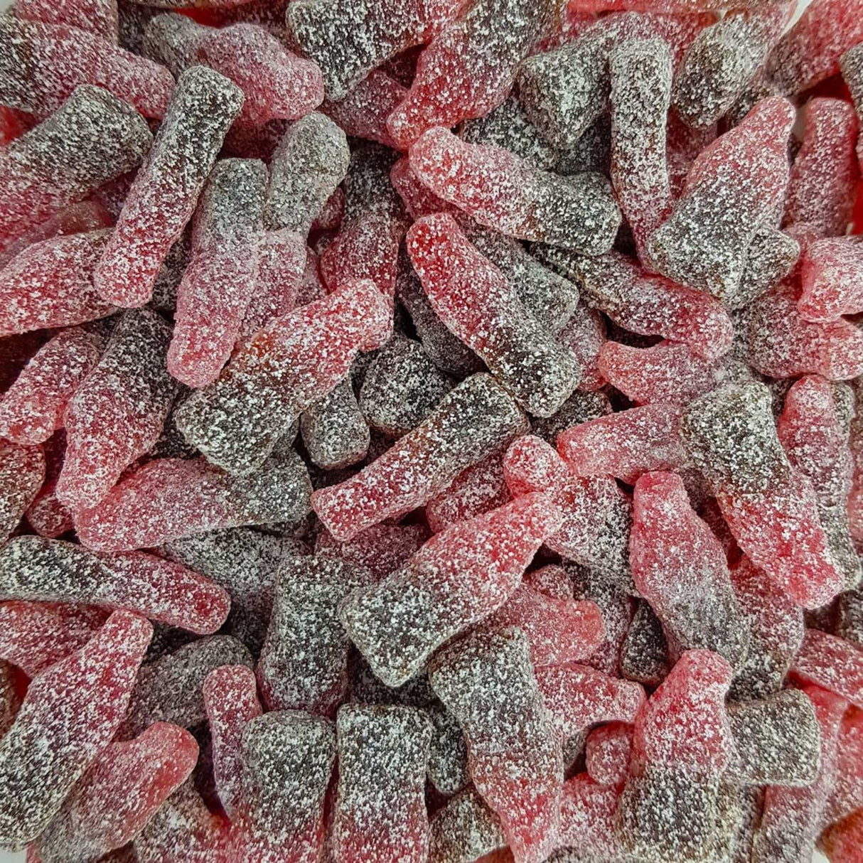 Saure Bonbons mit blauer Zunge
