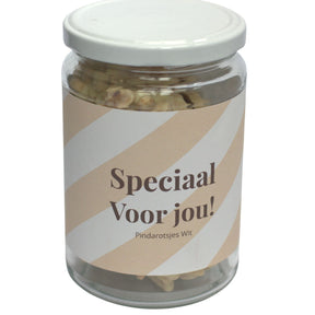 Speciaal voor jou! Pindarotsjes wit - Thiescandyz