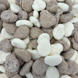Saure Bonbons mit blauer Zunge