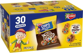 Keebler Chips Deluxe M&M's mini koekjes box 30 stuks, Amerikaans snoep, ThiesCandyz